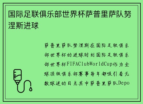 国际足联俱乐部世界杯萨普里萨队努涅斯进球